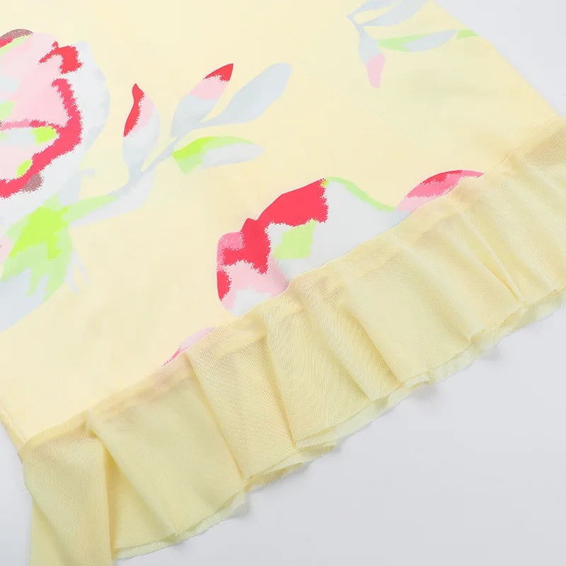 Printed Off-Shoulder Backless Party Dress for Women Mssaz Desses