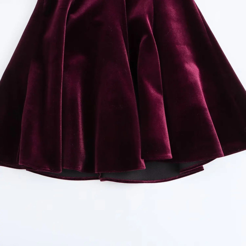 Solid Tank Velvet Mini Dress Mssaz Desses