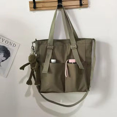Casual Waterproof Large Capacity Tote Bag with Frog Mssza