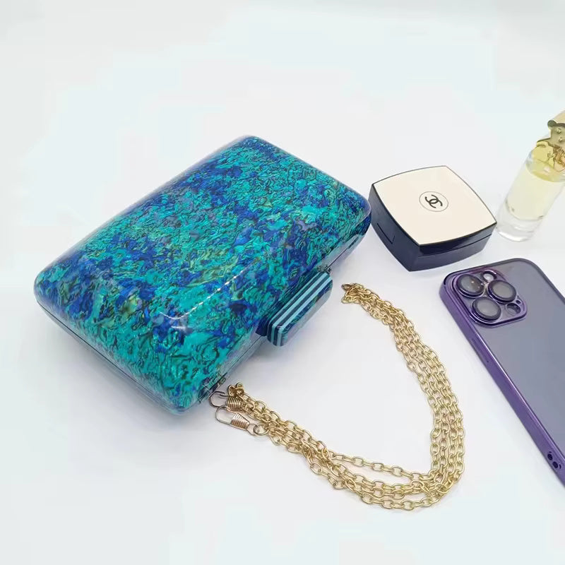 Acrylic Beaded Luxury Clutch Mssza