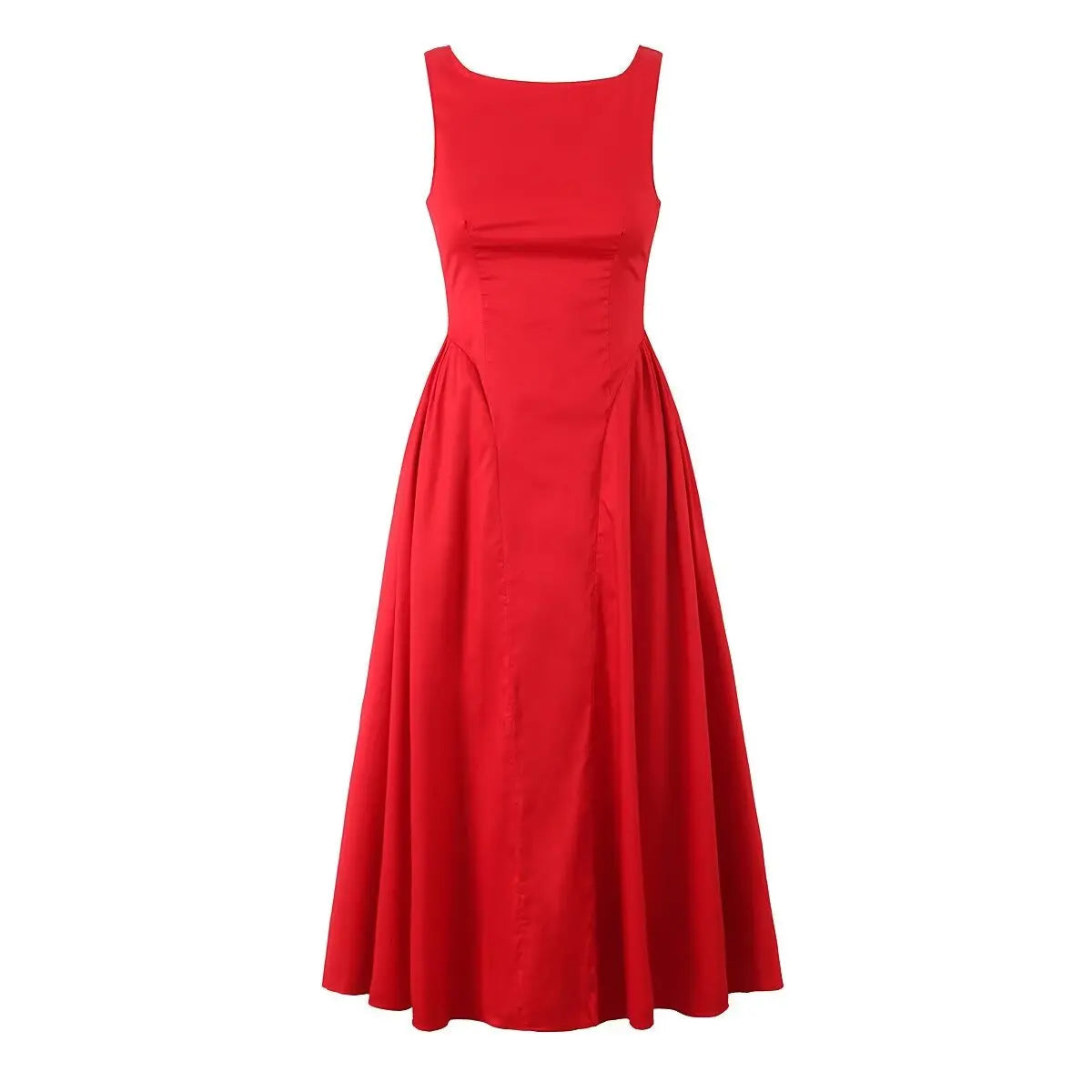 Solid Halter Backless Long Dress Mssaz Desses