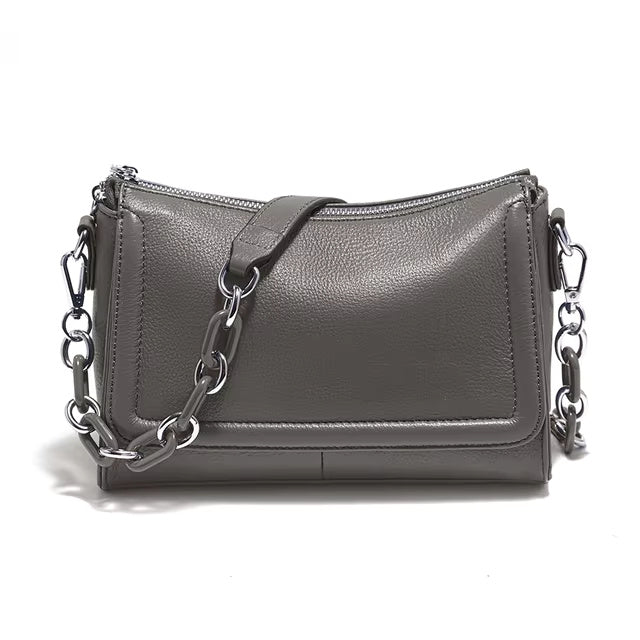 Acrylic Chain Soft Leather Top-handle Luxury Crossbody Bag Mssza