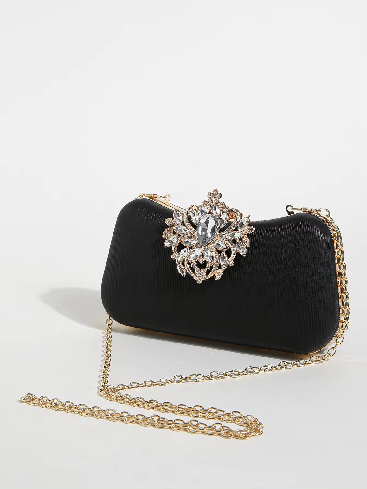 Elegant  Luxury Rhinestone Exquisite Small Boxy Clutch Mssza