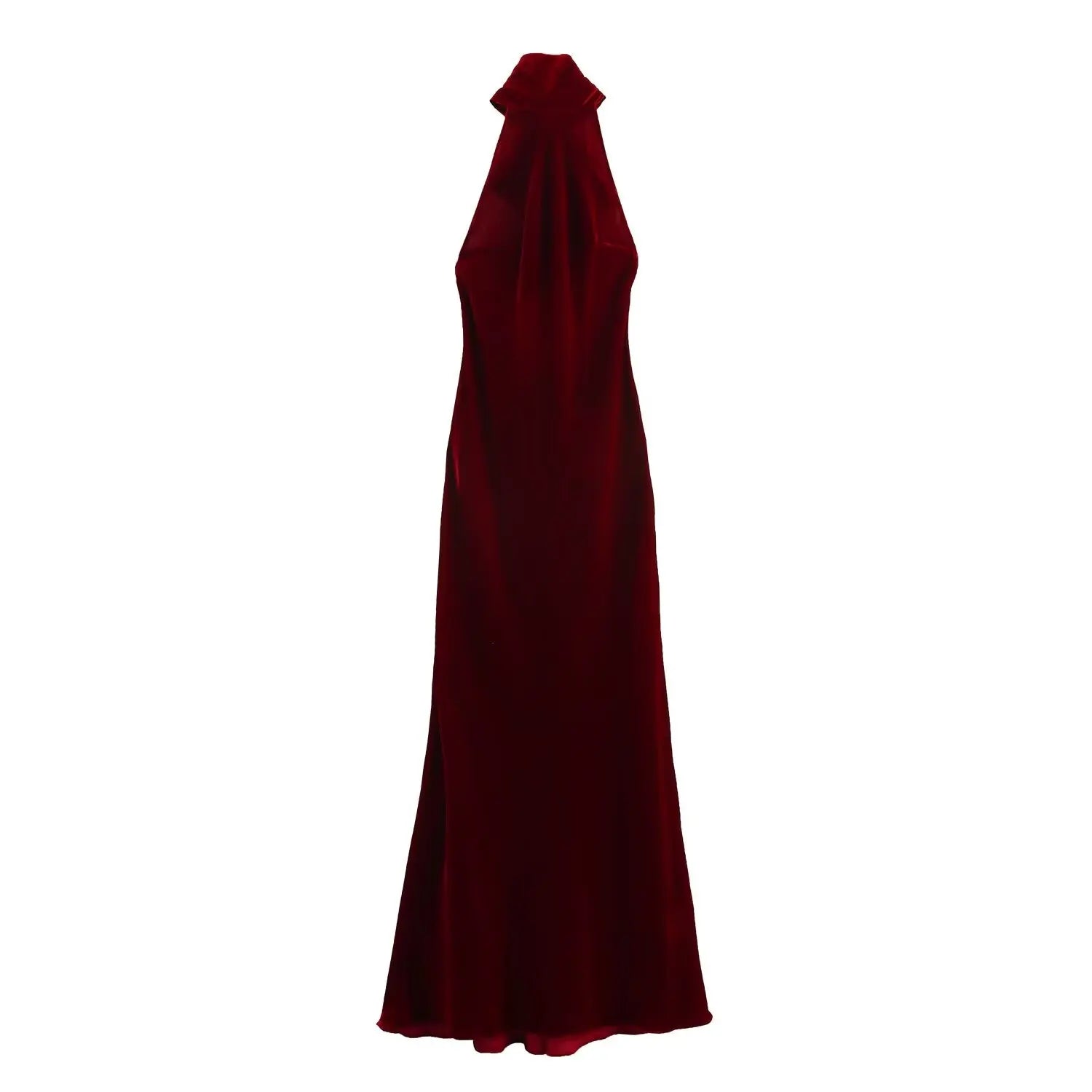 Solid Sleeveless Backless Bow Zipper Long Dress Mssaz Desses