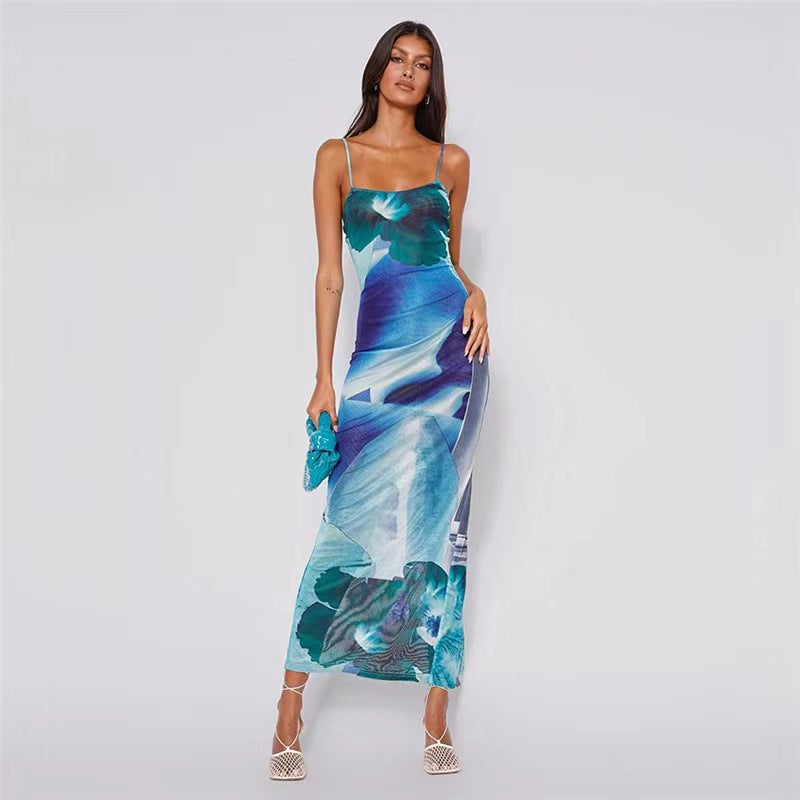 Blue Boho Printed Yellow Sundress Mssaz Desses