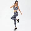 Plated Printing Snake Pattern Hip Lifting High Waist Slimming Bra Yoga Pants Set Mssza
