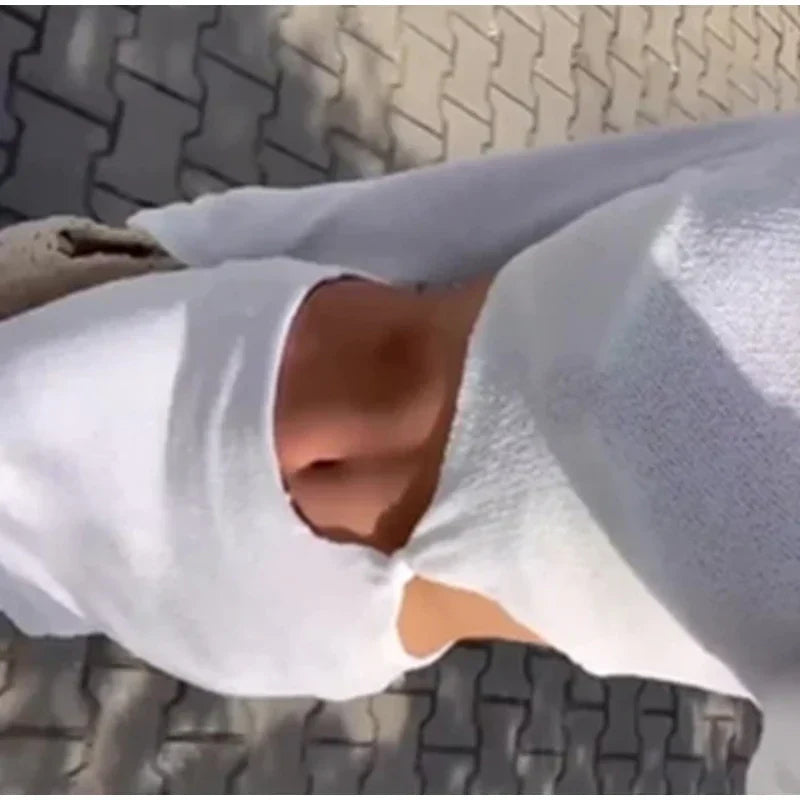 Knitted Hollow Out Solid O-neck Slit Maxi Dress Mssaz Desses