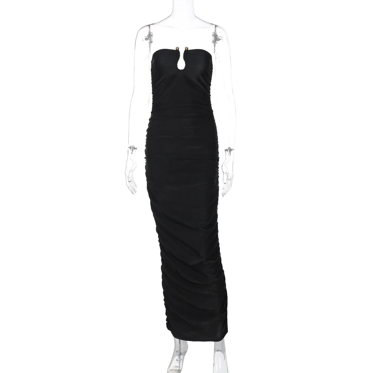 Off-shoulder Black Maxi Dress Mssaz Desses