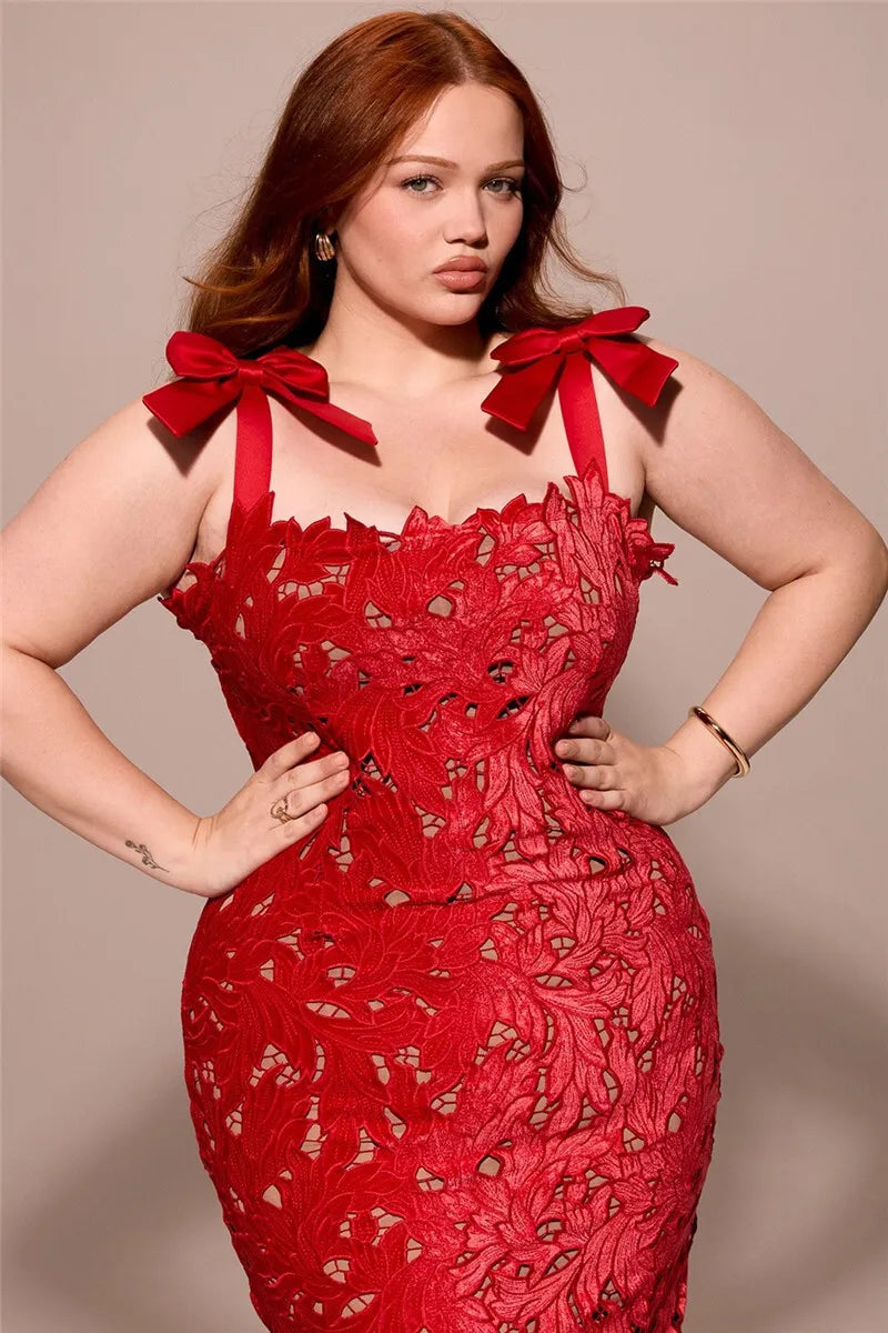 Bows Lace Bodycon Maxi Dress Mssaz Desses