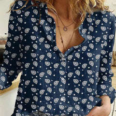 Comfortable Floral Loose Lapel Shirt for Everyday Style Mssza