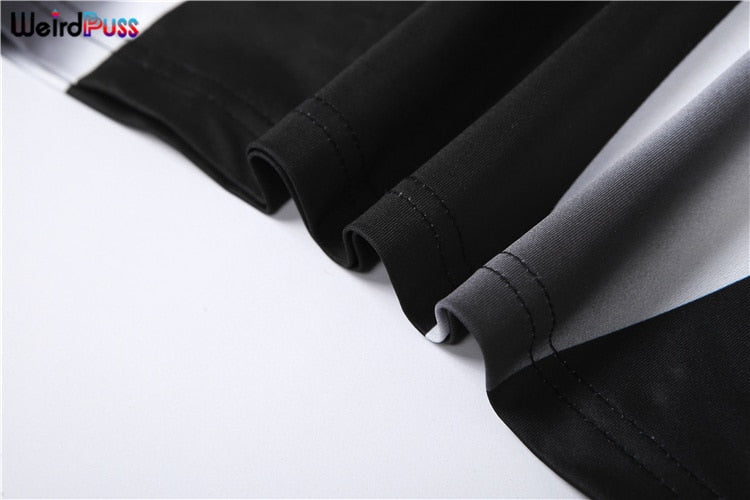 Weird Puss Gradient Maxi Dress Skinny Stretchy Long Sleeve O-Neck Trend Bodycon Mssaz Desses