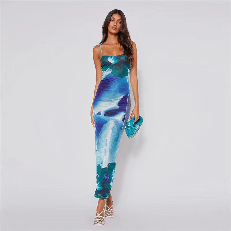 Blue Boho Printed Yellow Sundress Mssaz Desses