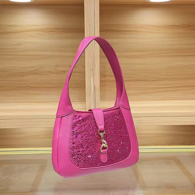 Glitter Shiny Diamonds Satin Clutch Mssza