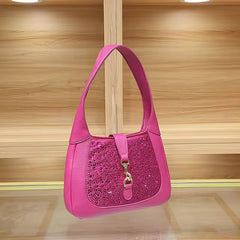 Glitter Shiny Diamonds Satin Clutch Mssza