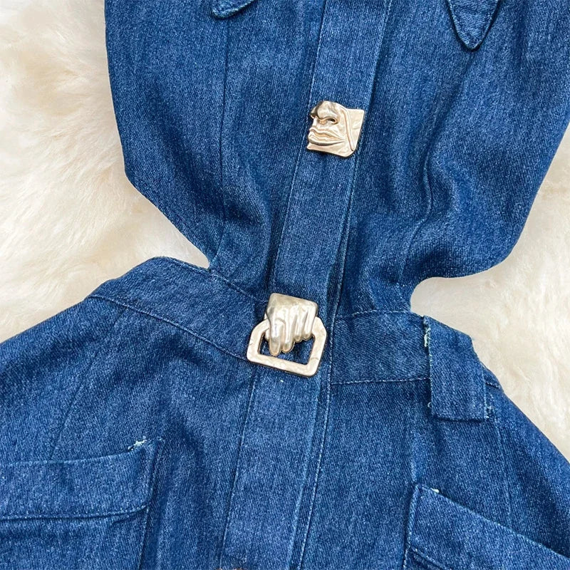 Denim Maxi Dress Mssaz Desses