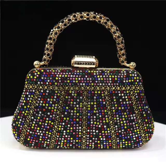 Three-Dimensional Rhinestone Embellished Mini Bag Mssza