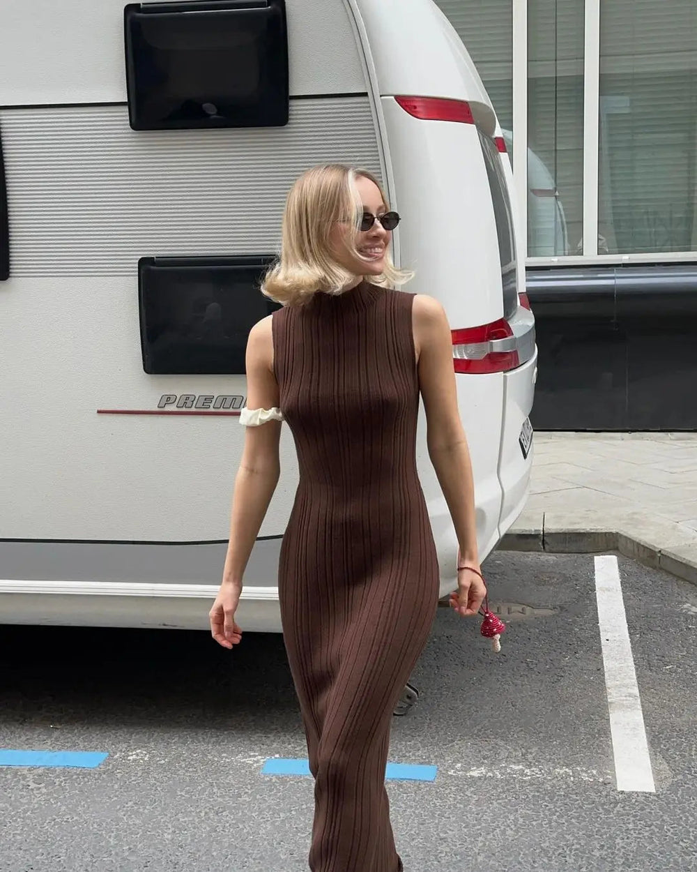 Sleeveless Turtleneck Maxi Dress Mssaz Desses