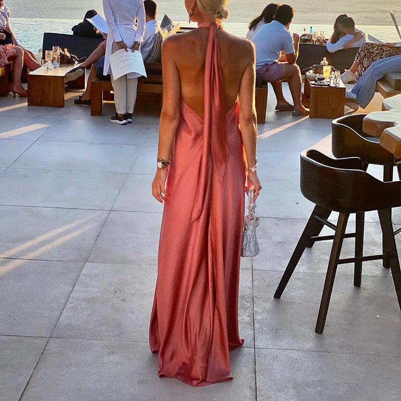 Off Shoulder Hollow Out Backless Maxi Dress Mssaz Desses