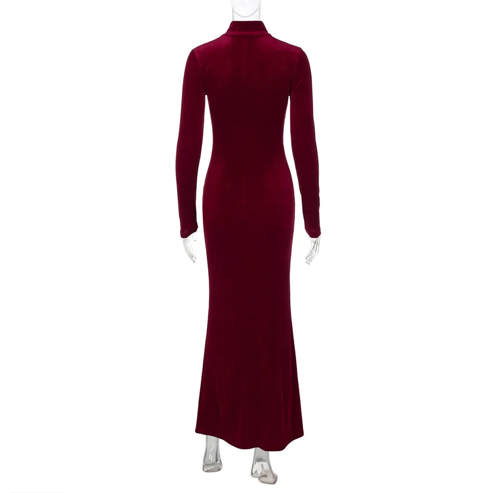 Pleated Twist Long Sleeve Maxi Dress Mssaz Desses