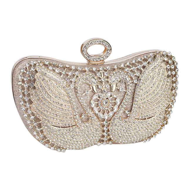 Luxury Inlaid Rhinestones Shiny Pocket Clutch Mssza