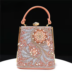 Water Diamond Print Pearl Luxury Party Handbag Mssza
