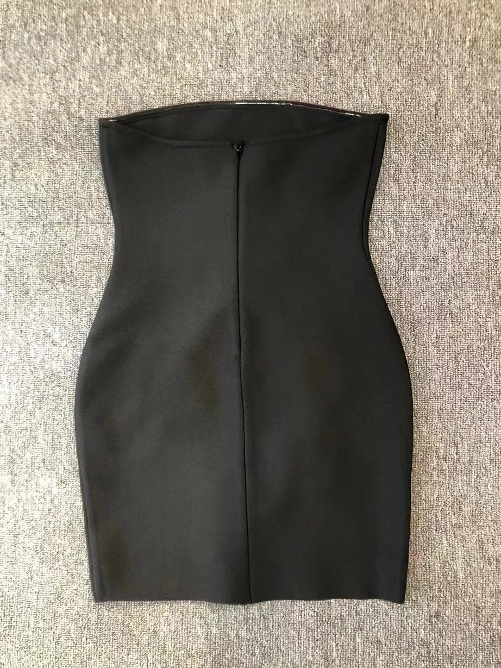 Diamonds Beaded Strapless Rayon Black Mini Dress Mssaz Desses