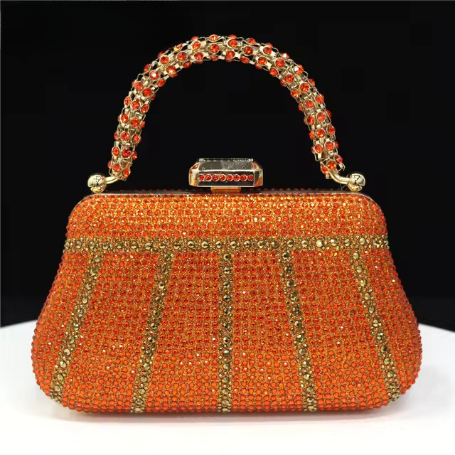 Three-Dimensional Rhinestone Embellished Mini Bag Mssza
