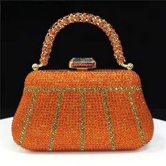 Three-Dimensional Rhinestone Embellished Mini Bag Mssza