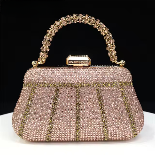 Three-Dimensional Rhinestone Embellished Mini Bag Mssza