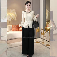 Casual High-end Top with a Unique and Elegant French Style White Long Sleeved Top Mssza
