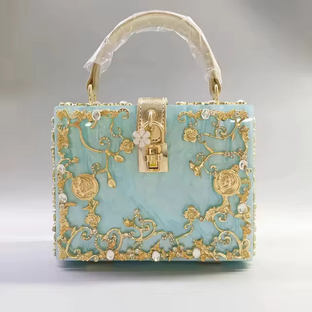 Hardware Diamond Setting Luxury Designer Handbags Mssza