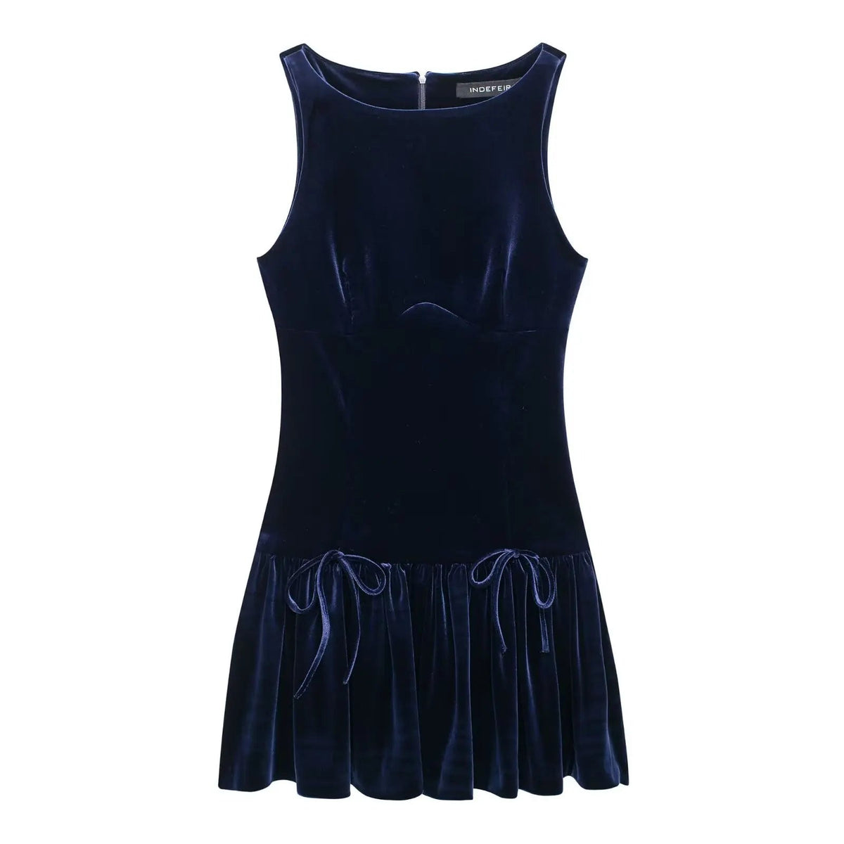 Bow Crew Neck Sleeveless Mini Dress Mssaz Desses