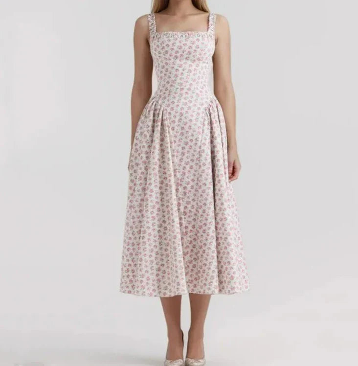 Floral Midi Dress Mssaz Desses