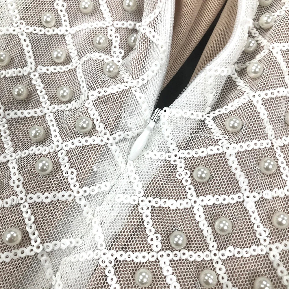 Pearl Sequin Mini Long Sleeve Party Dress Mssaz Desses