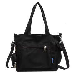 Lazy Style Canvas Composite Large Capacity Commuter Tote Bag Mssza