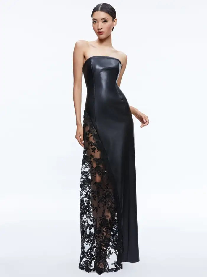 Patchwork Evening Party Dress Mssaz Desses