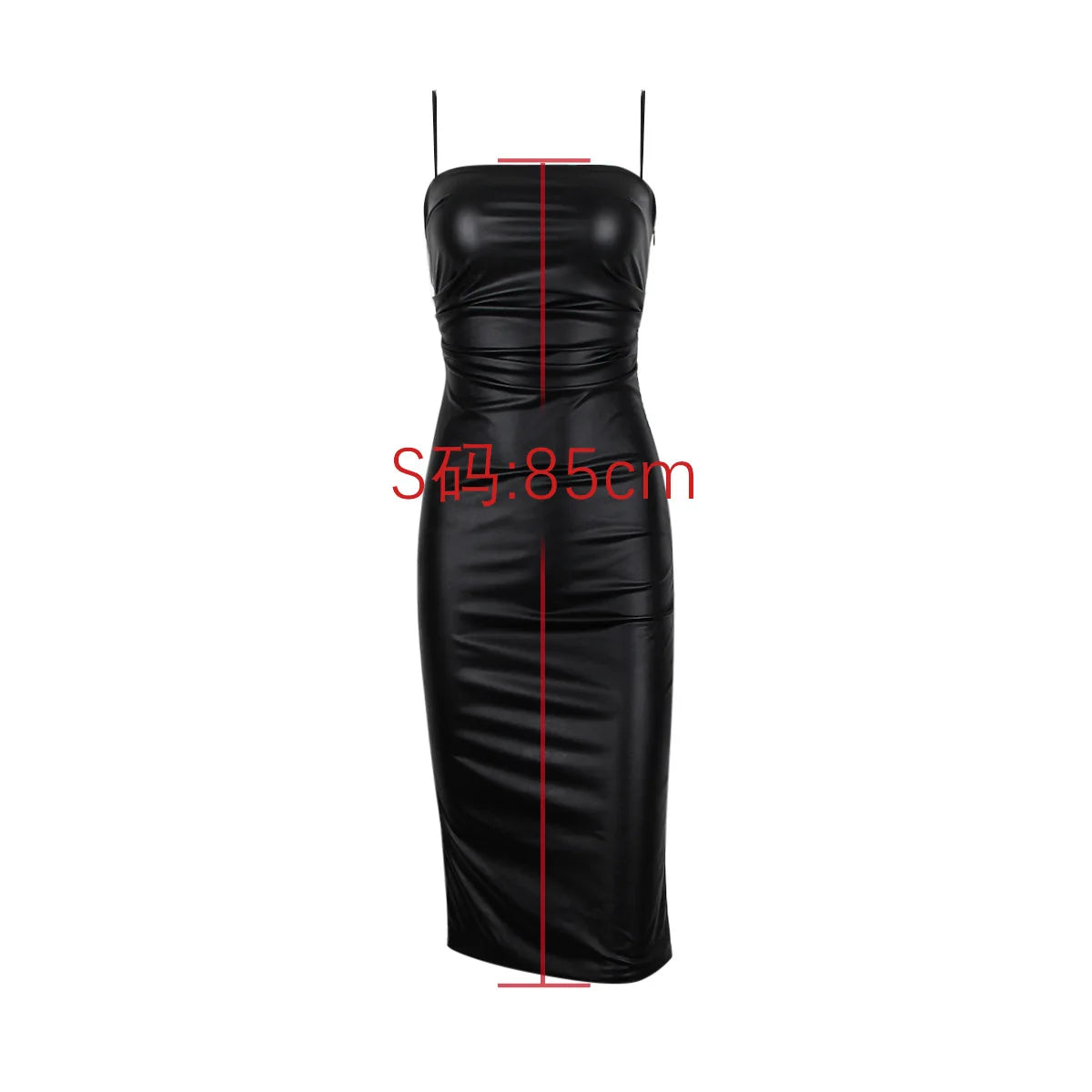 PU Open Back Lace Up Knee Length Dress Mssaz Desses