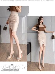 Elastic High Waist Faldas Largas Slim Elegant Bodycon Skirt Mssza