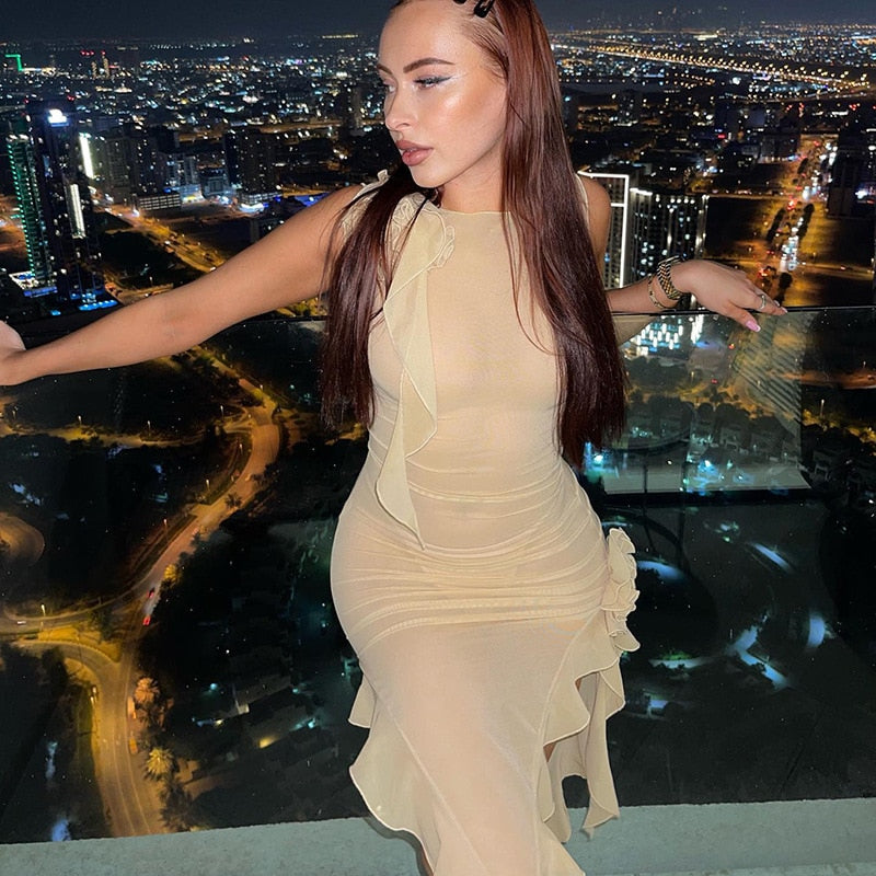 Fringe  Sleeveless Tank Dress Mssaz Desses