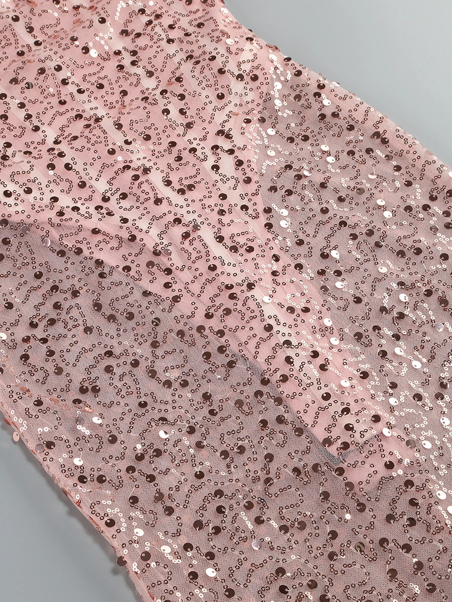 Pink Strapless See Through Long Dress Mssaz Desses