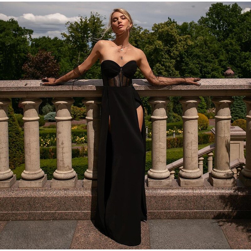 Off-shoulder Vintage Long Sleeveless Dress Mssaz Desses
