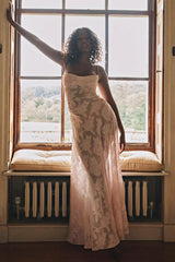 Long Sleeve Formal Deep V-Neck Evening Prom Gown Mssaz Desses