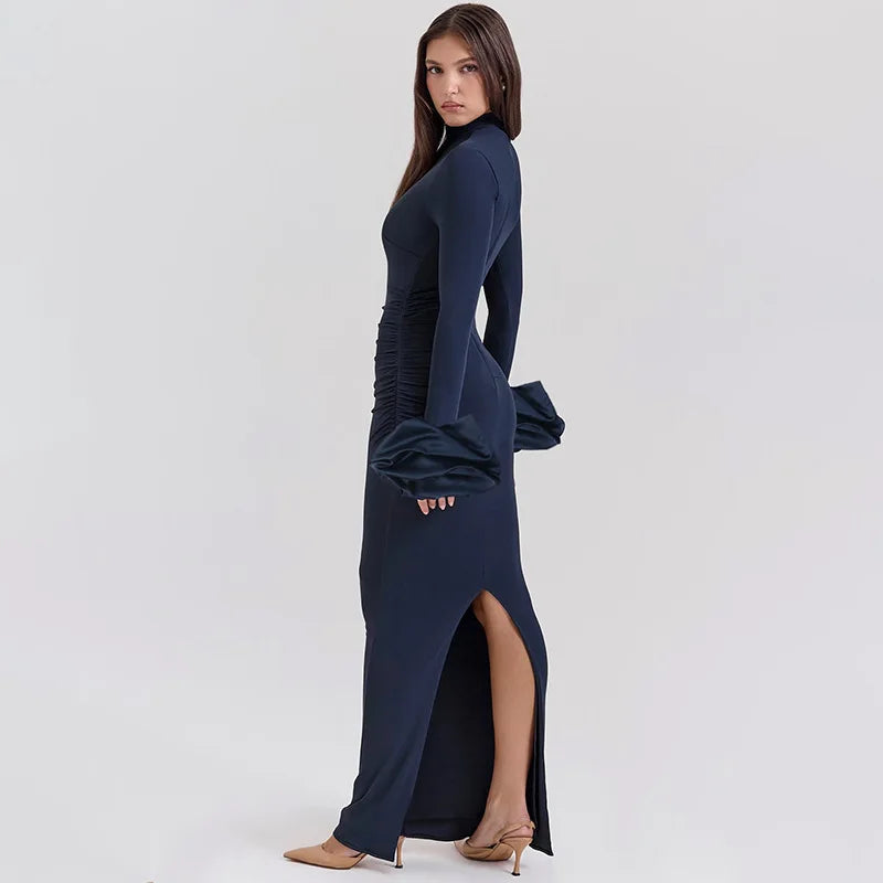 Bubble Long Sleeved Maxi Dress Mssaz Desses