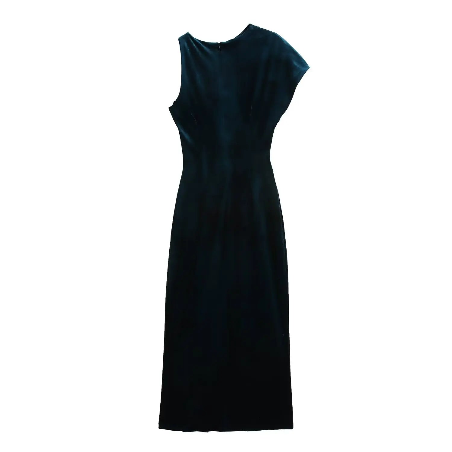 Asymmetric Sleeveless Velvet Dress Mssaz Desses