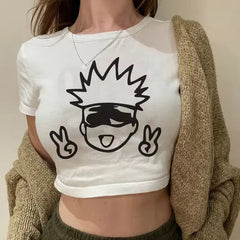 Bold Jujutsu Kaisen Crop Top for Anime Lovers Mssza