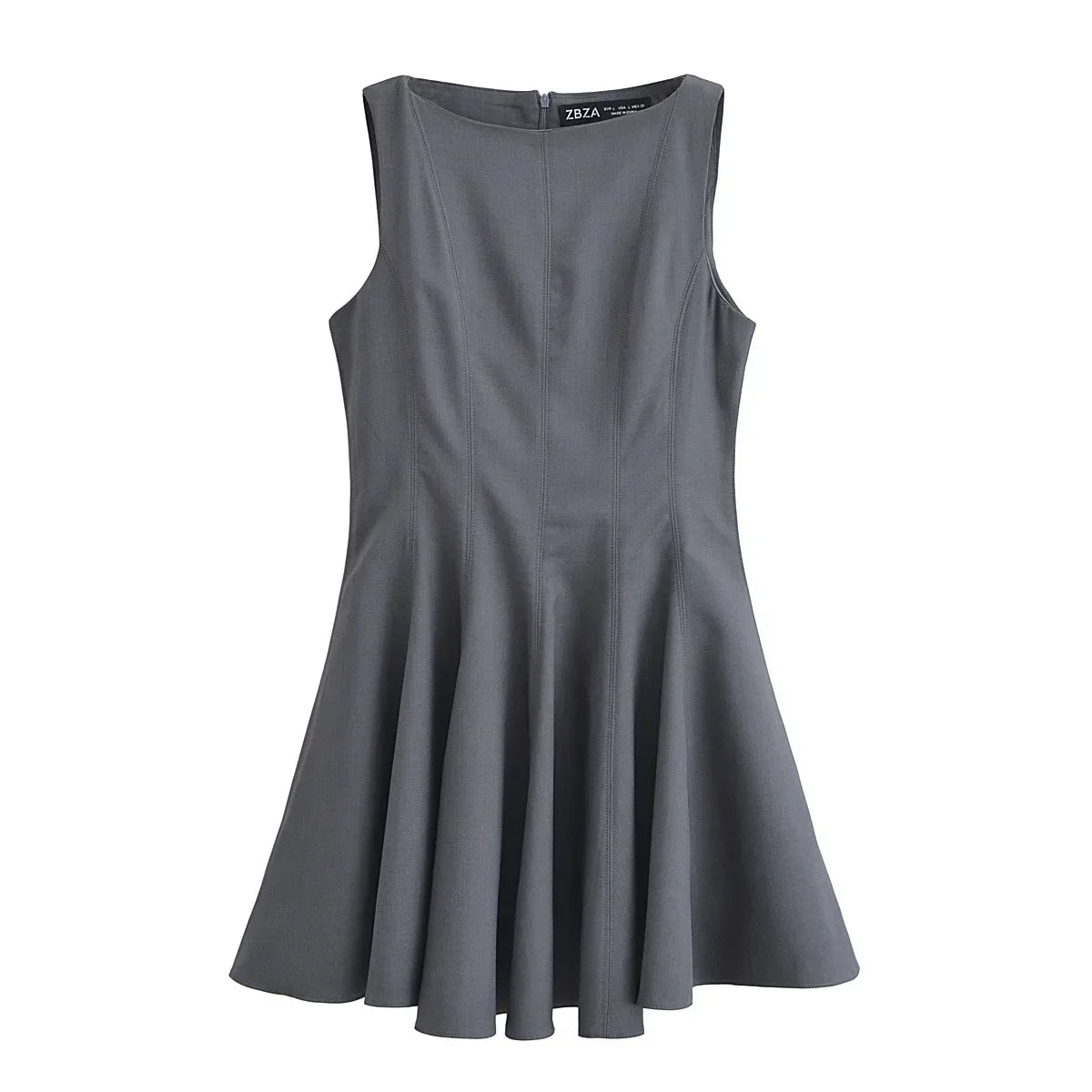 Sleeveless Pleated  Dress Mssaz Desses