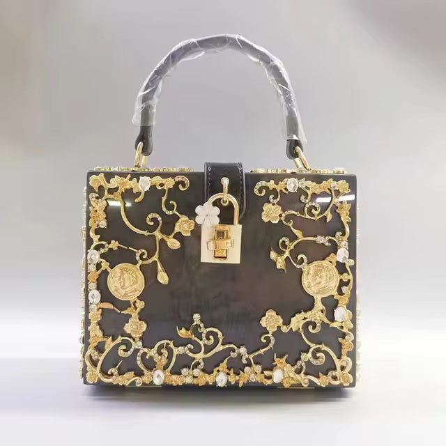 Hardware Diamond Setting Luxury Designer Handbags Mssza