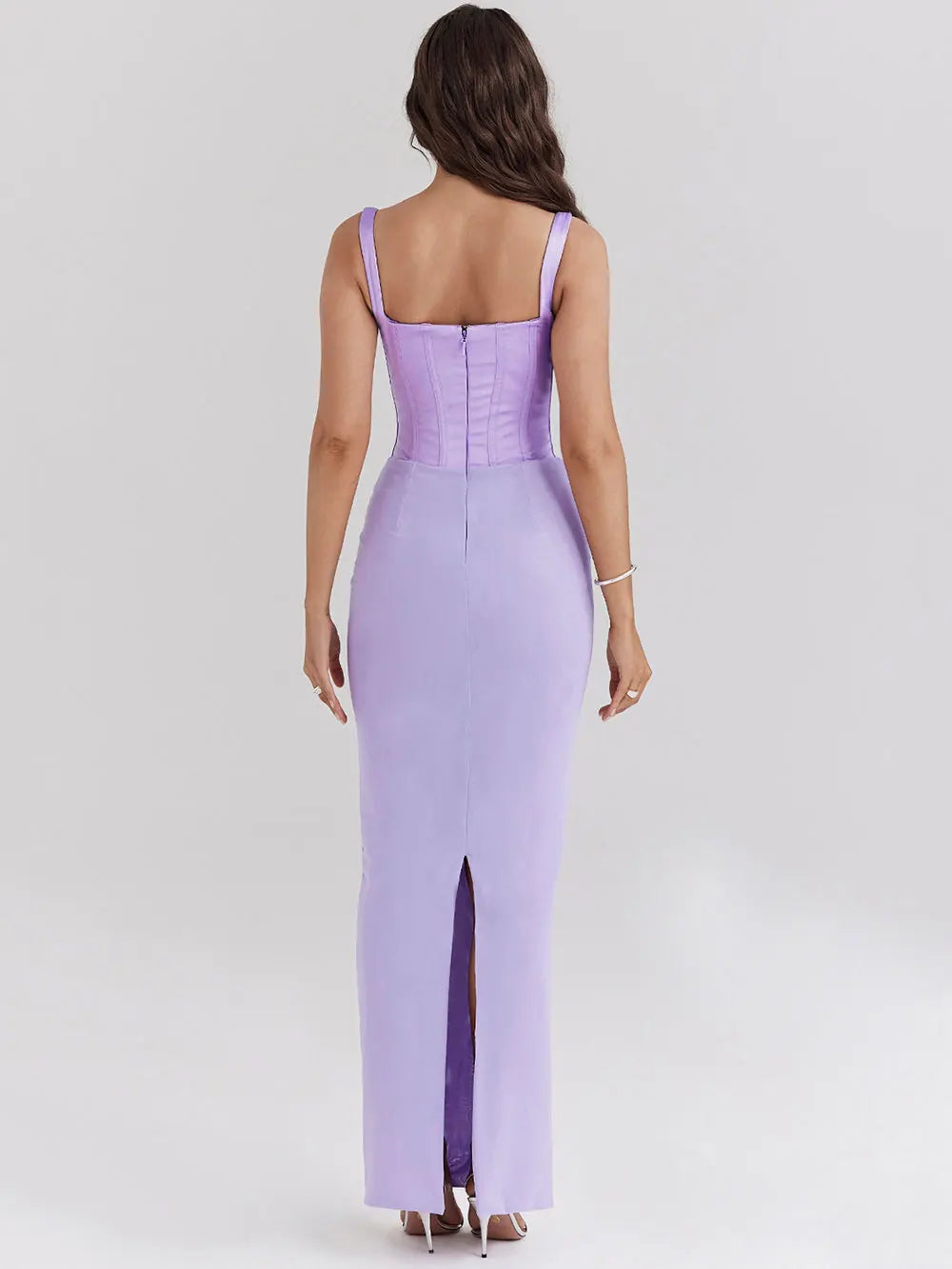 Satin Camisole Sleeveless Bodycon Long Dress Mssaz Desses