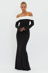 Aeris Off-shoulder Maxi Knit Dress Mssaz Desses