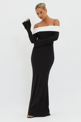 Aeris Off-shoulder Maxi Knit Dress Mssaz Desses